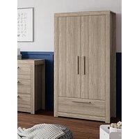 Little Acorns Ellesmere Double Door & 1 Drawer Wardrobe Grey Ash