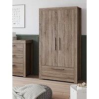 Little Acorns Ellesmere Double Door & 1 Drawer Wardrobe Truffle Oak