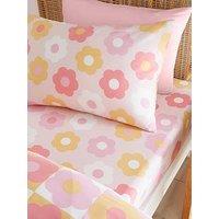 Catherine Lansfield Retro Daisy Fitted Sheet