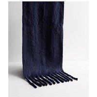 New Look Navy Brushed Fringed Scarf