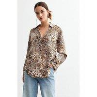 New Look Brown Leopard Print Shirt