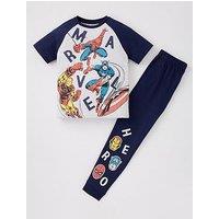 Marvel Avengers Raglan Short Sleeve Pyjamas - Navy