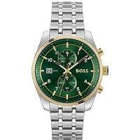 Boss Gents Skytraveller Chronograph Watch With Dark Green Dial