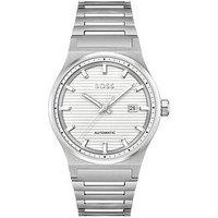 Boss Gents Candor Automatic Stainless Steel Bracelet Watch With Silver White Dial