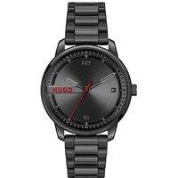 Hugo Gents #Stamp Black Ip Bracelet Watch