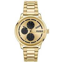 Hugo Gents #Stamp Multi Gold Ip Bracelet Watch