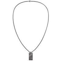 Calvin Klein Mens Calvin Klein Gun Metal Ip Necklace
