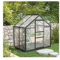 Outsunny 6 X 4Ft Polycarbonate Greenhouse, With Slide Door And Window,
