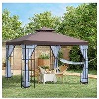 Outsunny Gazebo 3X3M, With Netting Curtains