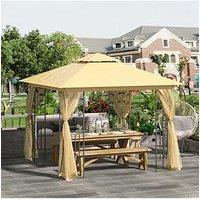 Outsunny Gazebo 3Mx 3M, With Curtains
