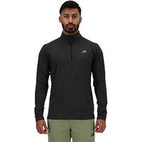 New Balance Men'S Running Space Dye 1/4 Zip - Black