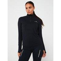 Ronhill Womens Core Thermal Half Zip-Black