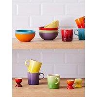 Le Creuset Set Of 6 Stoneware Rainbow Cappuccino Mugs