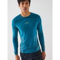Ronhill Mens Tech Reflect Running Long Sleeve Tee- Green