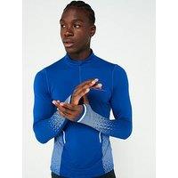 Ronhill Mens Tech Reflect Running Hal Zip Top- Blue