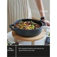 Disney Prestige X Disney Monochrome Pre-Seasoned Cast Iron Shallow Casserole Dish - 24Cm