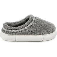 Totes Icon Borg Cloud Swept Back Mule Slippers - Grey