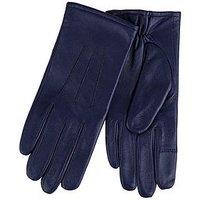 Totes Isotoner 3 Point St Leather Gloves - Navy