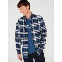 Tommy Hilfiger Regular Fit Heritage Plaid Oxford Shirt - Dark Blue