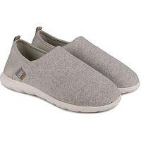 Totes Isotoner Isoflex Felt Full Back Slippers - Grey