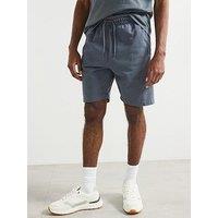 Very Man Heavyweight Washed Jogger Shorts - Dark Blue