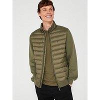 Tommy Hilfiger Quilted Front Zip Through Sweatshirt - Khaki