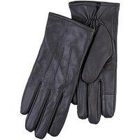 Totes Isotoner 3 Point St Leather Gloves - Grey
