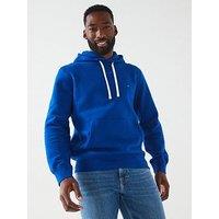 Tommy Hilfiger Regular Fit Essential Fleece Overhead Hoodie - Bright Blue