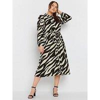 Yours Curve Long Sleeve Midaxi Shirt Dress - Black