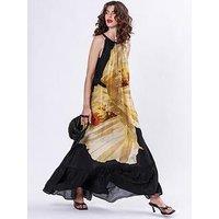Religion Halterneck Maxi Dress - Yellow