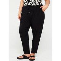 V By Very Curve Tapered Leg Trouser - Black