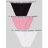 Juicy Couture 3 Pack Cotton Brief With Branded Elastic - Multi