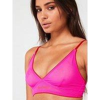 Juicy Couture Juicy Logo Mesh Bra - Pink