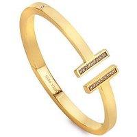 Hot Diamonds Hd X Tg T-Bar Bangle - Gold Plated