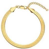 Hot Diamonds Hd X Tg Snake Chain Bracelet - Gold Plated