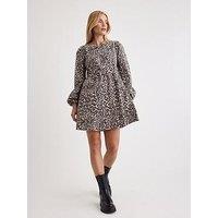 Nobodys Child Leopard Print Mini Dress - Multi