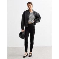 New Look Black High Waisted Zip Leggings