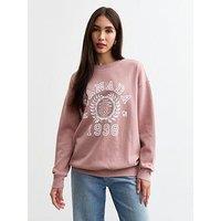 New Look Canada Graphic Jersey Sweatshirt - Pink