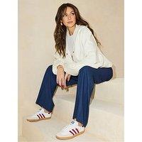 Michelle Keegan Drawstring Waist Cropped Jacket- Cream