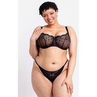 Curvy Kate Stardust Non-Padded Underwired Balcony Bra - Black Sparkle