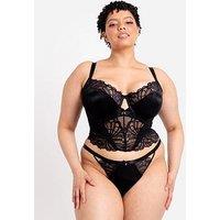 Curvy Kate Boost Bombshell Longline Padded Balcony Bra - Black Sparkle