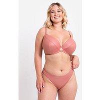 Curvy Kate Lush High Shine Non-Padded Underwired Full Cup Plunge Bra - Rose Shimmer