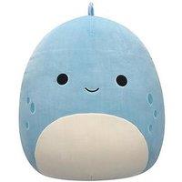 Squishmallows 16-Inch Large Plush - John John The Slate Blue Dino (With White Belly)