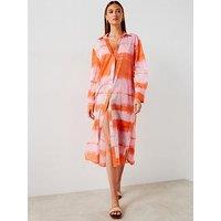 Mango Tie Dye Longline Cover Up