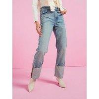 Mango Alison Turn Up Jeans - Light Wash