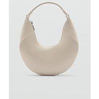 Mango Leather Effect Shoulder Bag