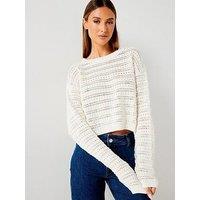 Mango Fine Knit Jumper - Cream