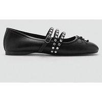 Mango Studded Ballerina - Black