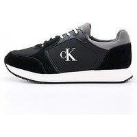 Calvin Klein Jeans Retro Sock Nylon And Suede Runners - Black/White