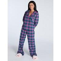 Boux Avenue Check Cotton Pj In A Bag - Navy Multi